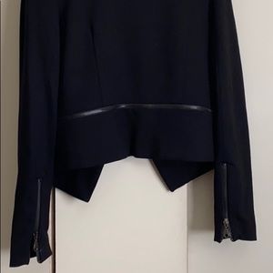 Black zip detail blazer
